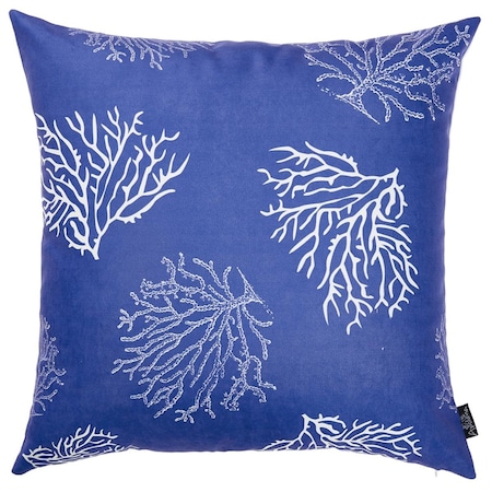Homeroots 18 x 18 in. Blue Nautica Reef Decorative Throw Printed Pillow Cover 355335